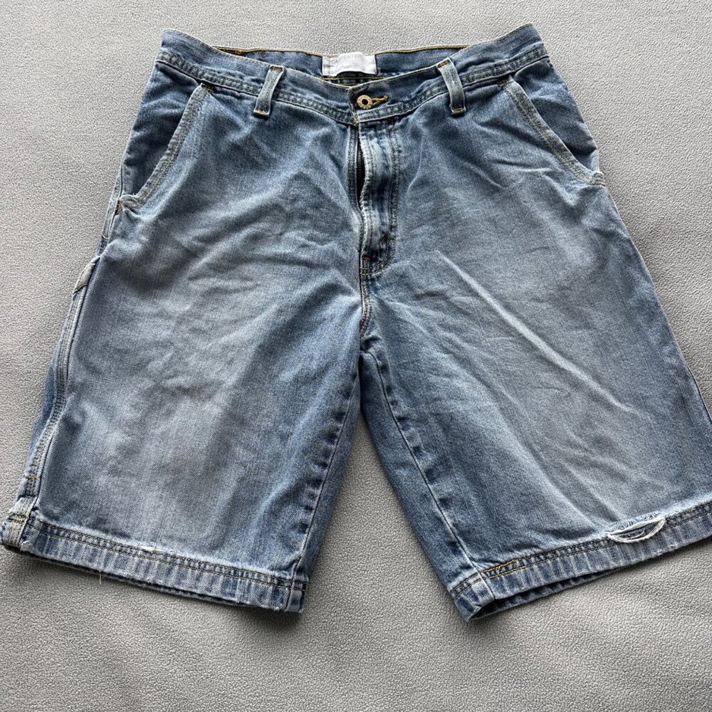 Vintage Levis Shorts Mens 31 Silver Tab Carpenter Baggy Utility‎ Denim 90s Y2K